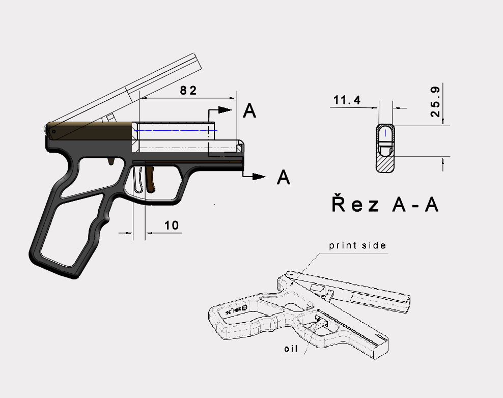 STL file lighter gun・3D printing model to download・Cults